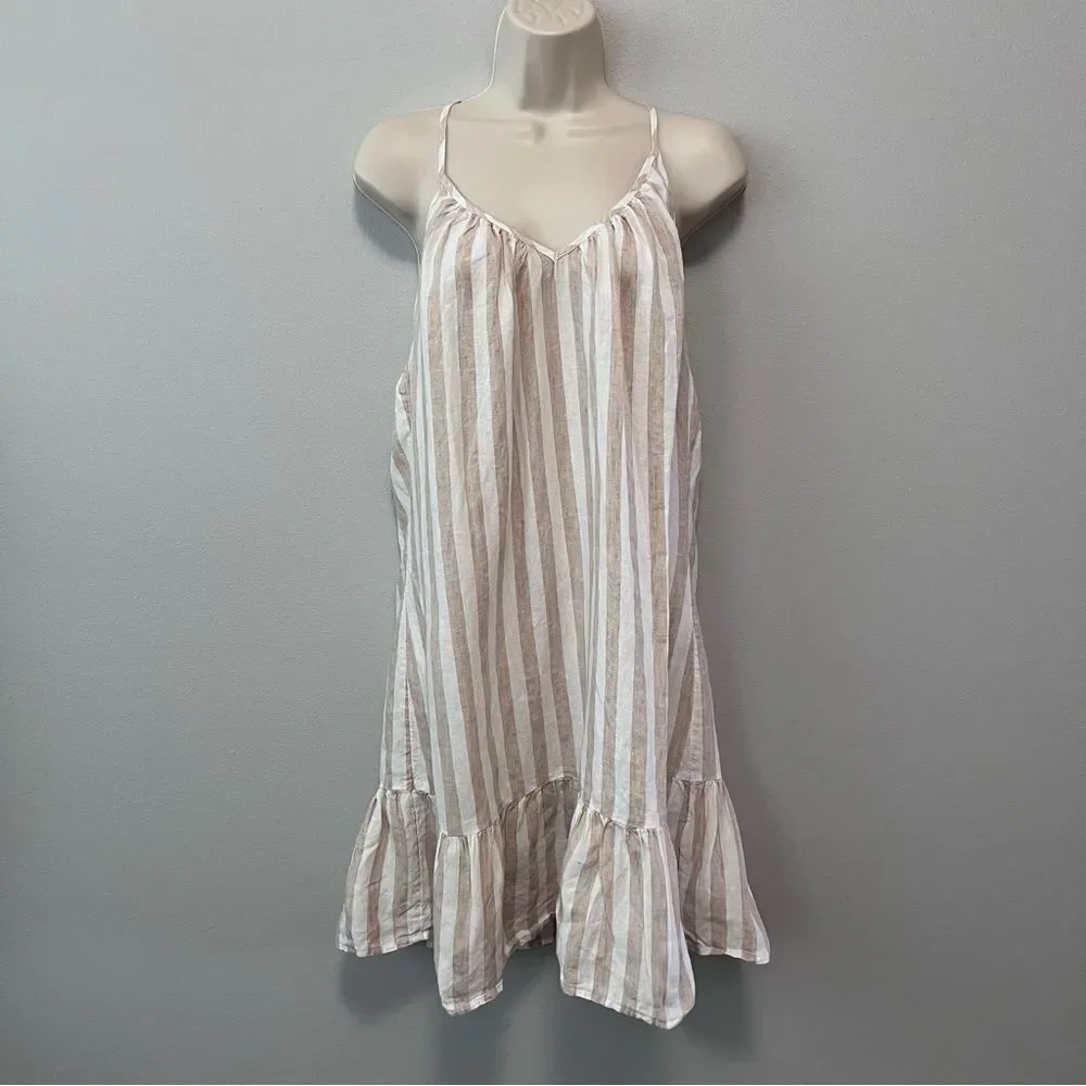 Vineyard Vines Linen Cross Back Coverup Dress Size M